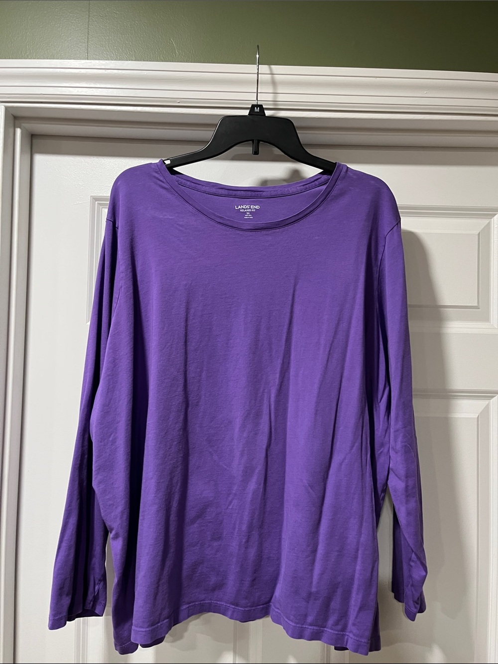 Lands' End Violet Long-Sleeve Crewneck Tee